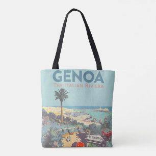 Oude reisposter van Genoa Italiaanse Riviera 1931 Tote Bag