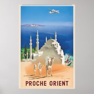 Oude Reisposter van het Nabije Oosten Proche Poster