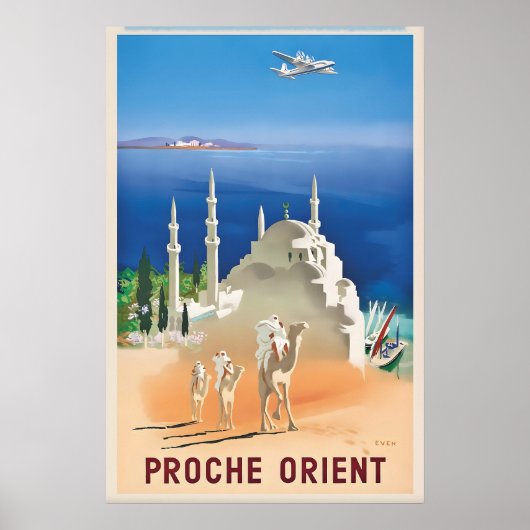 Oude Reisposter van het Nabije Oosten Proche Poster (Voorkant)