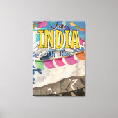 Oude reisposter van India Canvas Afdruk (Voorkant)