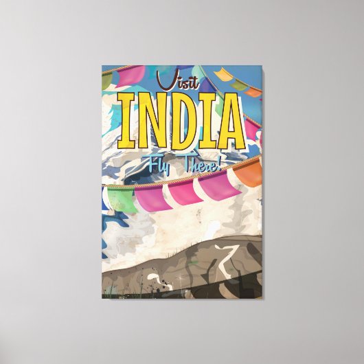 Oude reisposter van India Canvas Afdruk (Voorkant)