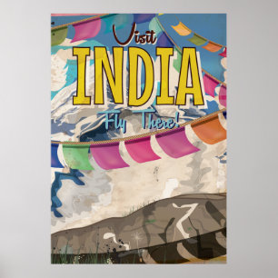 Oude reisposter van India Poster