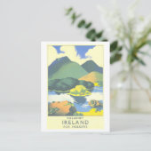 Oude reisposter van Killarney in Ierland Briefkaart (Staand voorkant)