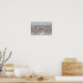 Oude reisposter van Lincoln Cathedral Engeland Poster (Keuken)