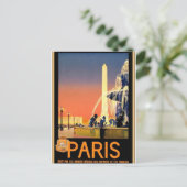 Oude reisposter van Parijs Briefkaart (Staand voorkant)