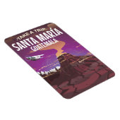 Oude reisposter van Santa María Guatemala. Magneet (Rechterzijde)