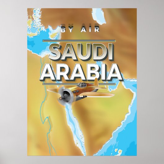 Oude reisposter van Saudi-Arabië Poster (Voorkant)