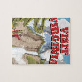 Oude reisposter van Virginia State Legpuzzel (Horizontaal)