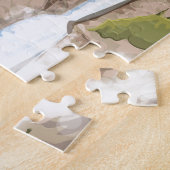 Oude reisposter van Virginia State Legpuzzel (Zijkant)