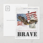 Oude Reisposter | Verenigde Staten van Amerika Briefkaart (Voorkant / Achterkant)