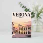 Oude Reisposter | Verona, Italië Briefkaart (Staand voorkant)