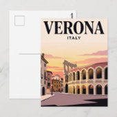 Oude Reisposter | Verona, Italië Briefkaart (Voorkant / Achterkant)