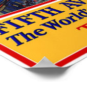 Oude reisposter Vijfde Avenue New York Poster (Hoek)