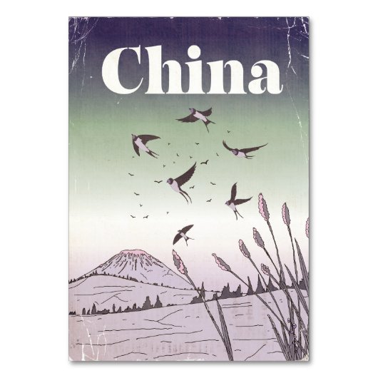 Oude reisposter voor China Kaart (Voorkant)