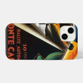 Oude Reisposter voor Monte Carlo Auto Rally iPhone Hoesje (Achterkant horizontaal)