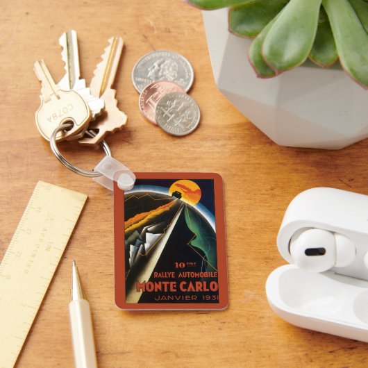 Oude Reisposter voor Monte Carlo Auto Rally Sleutelhanger (Bureau)