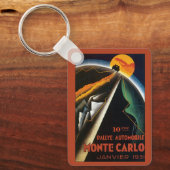 Oude Reisposter voor Monte Carlo Auto Rally Sleutelhanger (Voorkant)