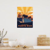 Oude reisposter voor Puerto Rico Poster (Keuken)