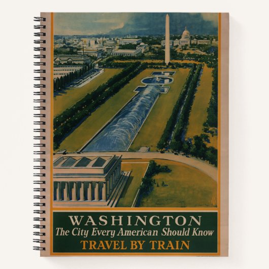 Oude Reisposter Washington DC Notitieboek (Voorkant)