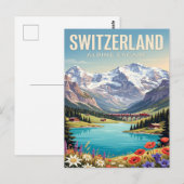 Oude Reisposter | Zwitserland Briefkaart (Voorkant / Achterkant)