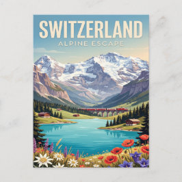 Oude Reisposter | Zwitserland Briefkaart