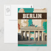Oude reisposterafdruk van Berlijn Briefkaart (Voorkant / Achterkant)