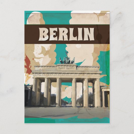 Oude reisposterafdruk van Berlijn Briefkaart (Voorkant)