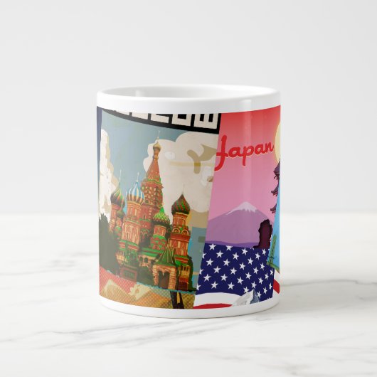 Oude Reisposters Grote Koffiekop (Voorkant)