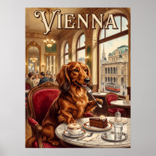 Oude Reisposters Venetië Italië Hond Poster
