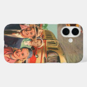 Oude reizigers op vakantie bij het busstation Case-Mate iPhone case (Achterkant (horizontaal))