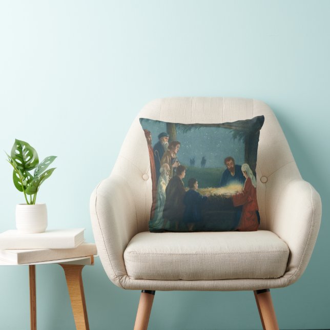 Oude Religie, Aanbidding door de Herders Kussen (Stoel)