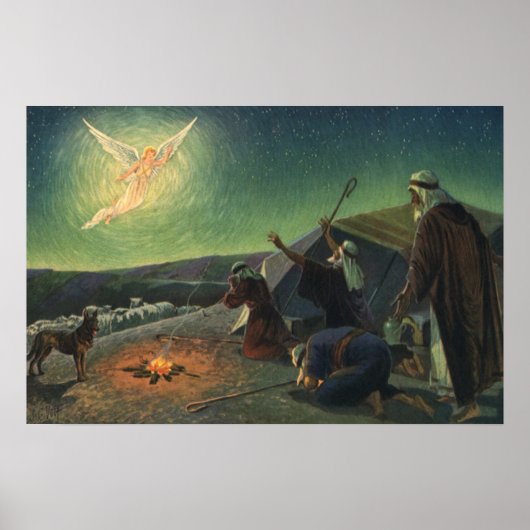 Oude Religie, Aankondiging aan de Herders Poster (Voorkant)