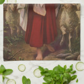 Oude Religie, Christus de Goede Herder Koppel Theedoek (Gevouwen)