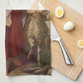 Oude Religie, Christus de Goede Herder Koppel Theedoek (Quarter Fold)