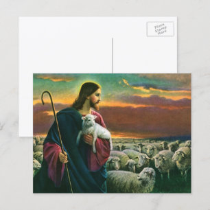 Oude Religie, Christus Goede Herder met Kudde Briefkaart
