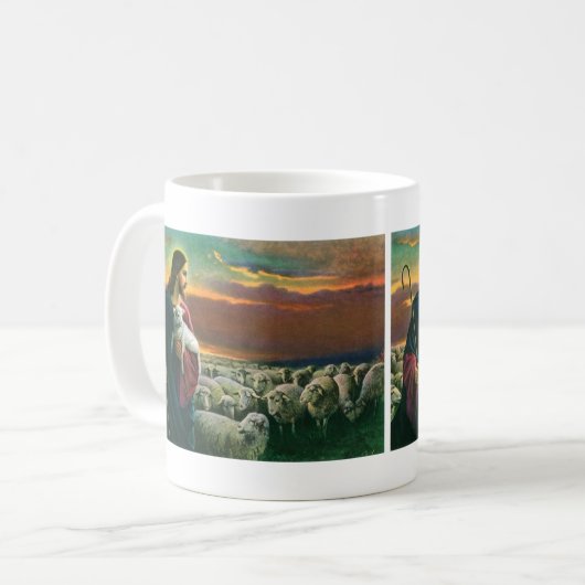 Oude Religie, Christus Goede Herder met Kudde Koffiemok (Voorkant links)