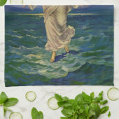 Oude Religie, Jezus Christus loopt op water Theedoek (Gevouwen)