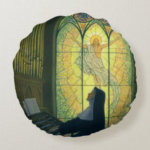 Oude Religie, Non die Orgel Speelt in Kerk Rond Kussen
