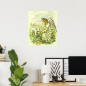 Oude Religie, Victoriaanse Paasengel met Lam Poster (Thuiskantoor)