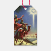Oude religie, wijze mannen met ster van Bethlehem Cadeaulabel (Voorkant)