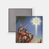 Oude religie, wijze mannen met ster van Bethlehem Magneet (Voorkant / Achterkant)