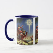 Oude religie, wijze mannen met ster van Bethlehem Mok (Links)