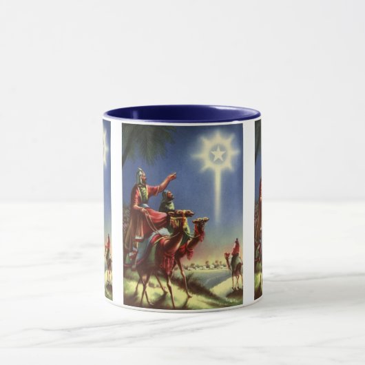 Oude religie, wijze mannen met ster van Bethlehem Mok (Midden)