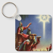 Oude religie, wijze mannen met ster van Bethlehem Sleutelhanger (Voorkant)