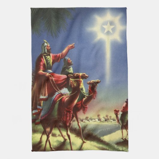 Oude religie, Wijzen met Ster van Bethlehem Theedoek (Verticaal)