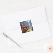 Oude religie, Wijzen met Ster van Bethlehem Vierkante Sticker (Envelop)