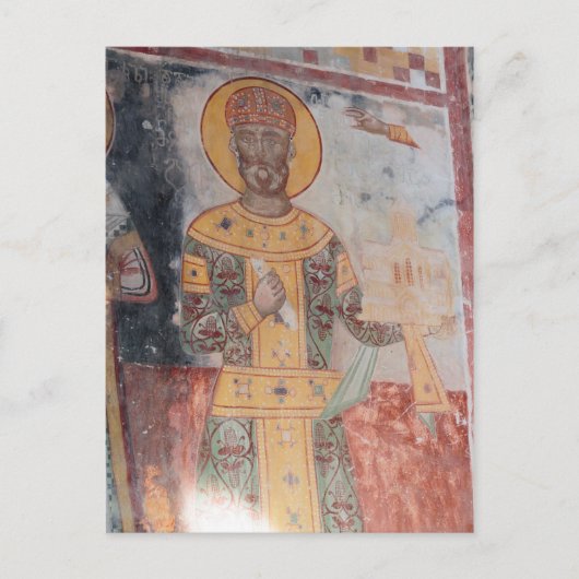 Oude religieuze kunst briefkaart (Voorkant)