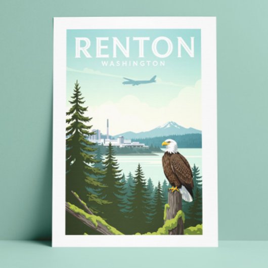 Oude Renton Washington Briefkaart