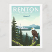 Oude Renton Washington Briefkaart (Voorkant)