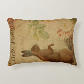 Oude reproductie konijn ansichtkaart accent kussen (Voorkant)